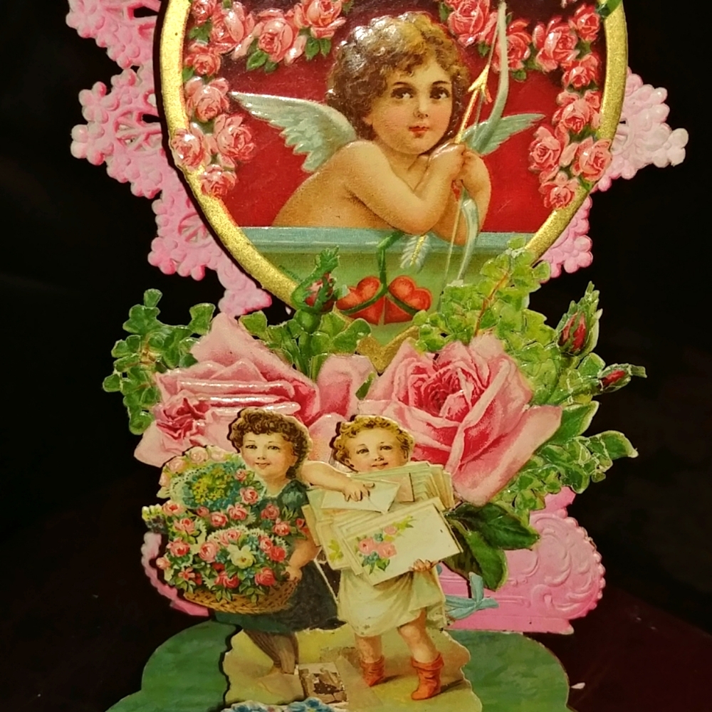 Victorian Edwardian Germany Diecut  Honeycomb Fold out Pop up 3D embossed Valent